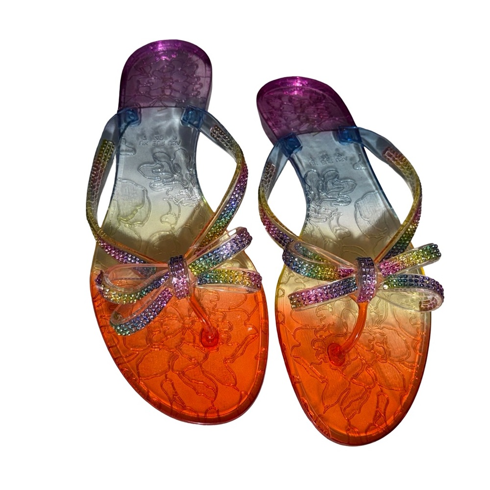 Source Unknown Vibrant Gradient Sandals NWOT - image 1